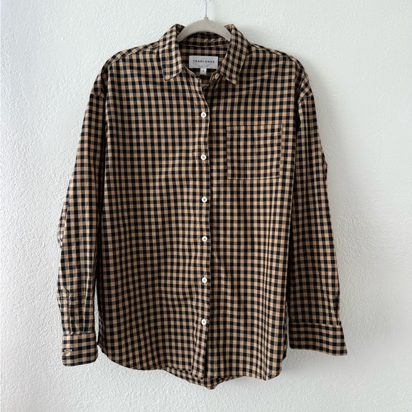 Tradlands popover button up oversized shirt size Small - Picture 2 of 7